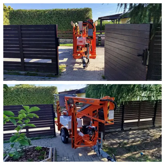 Plošina při práci